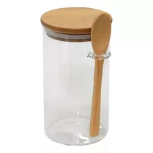 Frasco Hermético De Vidrio Con Porta Cuchara 1 L