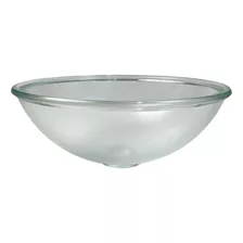 Cuba Pia De Apoio Vidro Redonda 29cm Para Banheiro Lavabo Cor Transparente