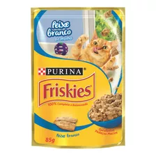 Purina Friskies Alimento Úmido Gatos Adultos Sachê 85g Caixa 15 Unidades