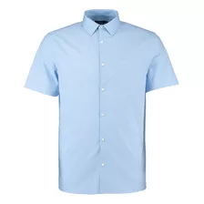 Camisa Social Masculina Manga Curta Em Micofibra Uniforme 