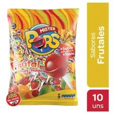 Chupetines Mister Pop Sabor Frutal X 10 Unidades