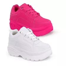 Tênis Feminino Sneaker Chunky Plataforma Alto Original Gigil