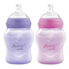 Set De Biberones Evenflo Advanced Bebe Dos Evenflo Relaxfit 5oz Color Rosa