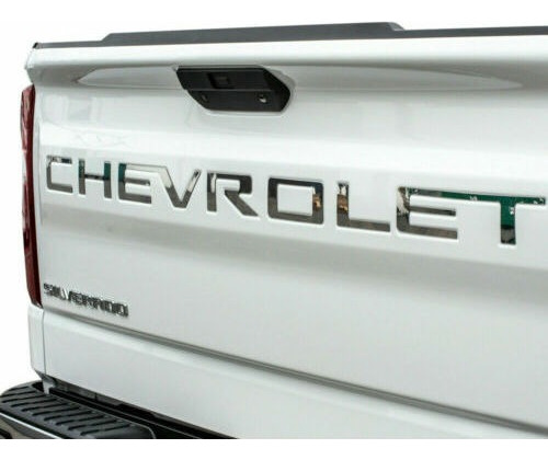 19-20 Cromo Chevrolet Bagageira Logosilverado 1500 2500 3500 Foto 4