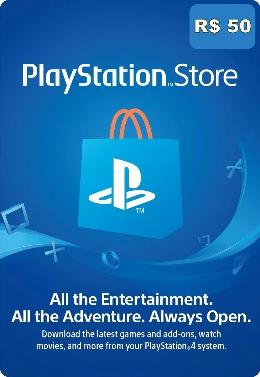 Gift Card Playstation Store R$50 - Psn Br
