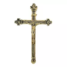 Crucifixo De Parede 32cm Bronze 21073