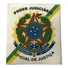 Dois Adesivos Oficial De Justiça Estadual Vidro Do Carro