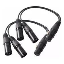 Devinal - Cable Divisor De 3 Pines Xlr Macho A Doble Xlr Hem