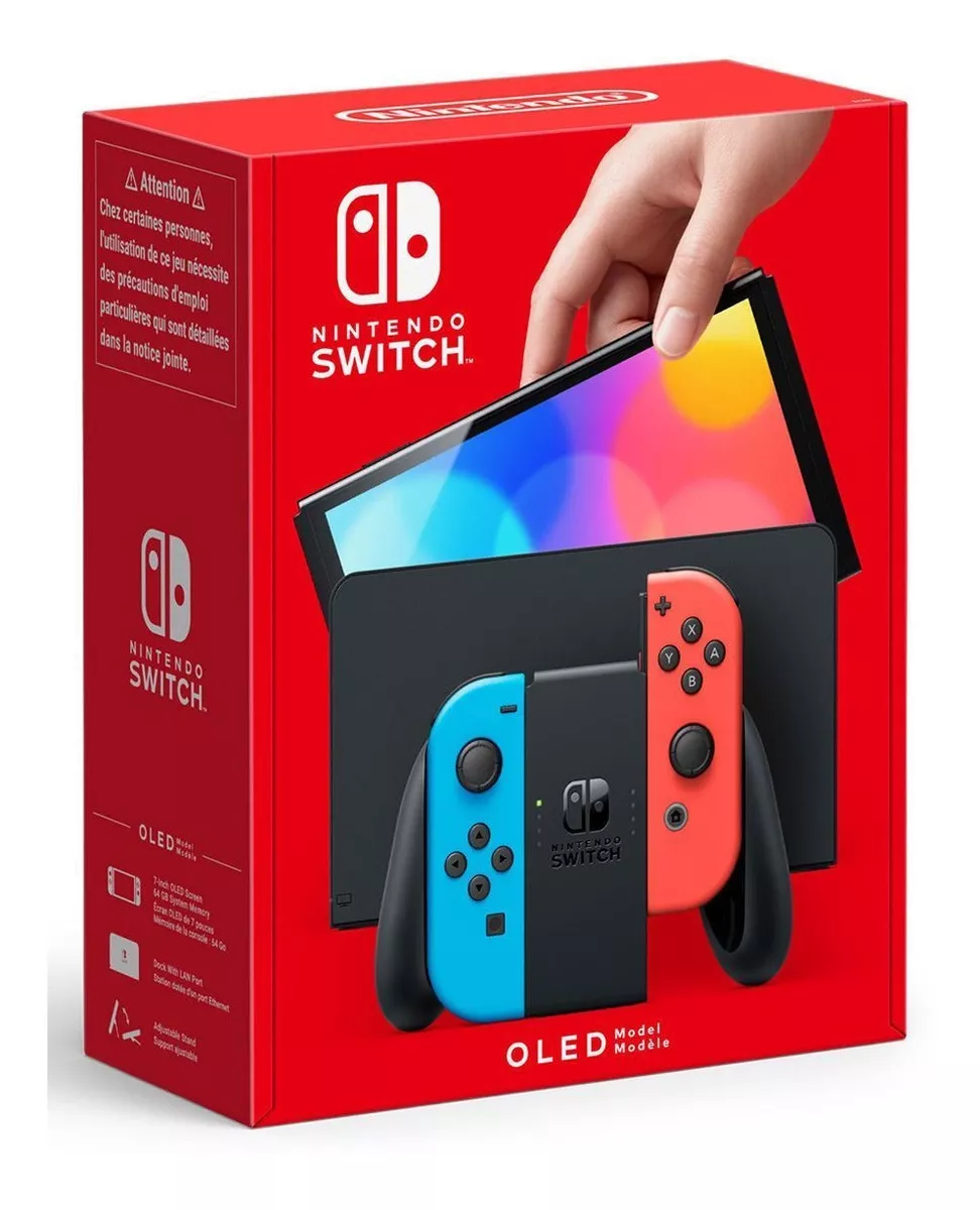 Nintendo Switch Oled Neon Rojo Azul Macrotec