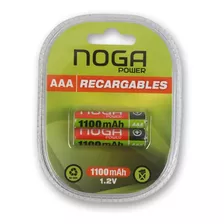 Combo Pilas X2 Recargables Noga Aaa Blister Ni-metal 1100mah