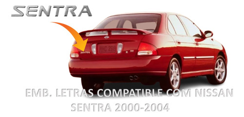 Emb. Letras Compatible Con Nissan Sentra 2000-2004 Foto 2