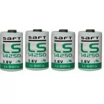 Saft 1/2aa Size Lithium Batteries (3.6v & 1200 Mah), 4 Pack