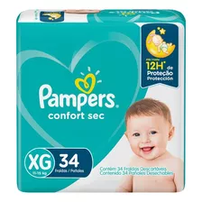 Fralda Infantil Pampers Confort Sec Pacote Mega