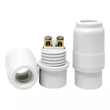 Kit 12 Bocal Pendente Soquete E14 Plástico Decorlux Branco 