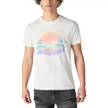 Lucky Brand Playera Gráfica Venice Airbrush Para Hombre, Bl