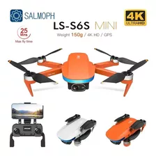 Drone Lsrc S6s Mini Com 2 Bat 2 Câmeras Gps 5g (brushless) Cor Laranja