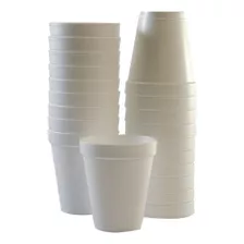 Vasos Descartables Térmico 180cc Telgopor Blanco Café X 100u