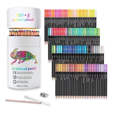 Set De Arte 120+3 Pzs Lápices De Color Profesional Dibujo