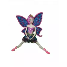 Boneca Com Asas Articulada Bailarina Fada 30cm Linda + Pente