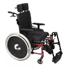 Cadeira De Rodas Alumínio Avd Reclinável 42cm Vermelha Cor Rosa
