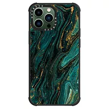 Funda Para iPhone 13 Pro Max Luxury Jade Marble Real Glit-02