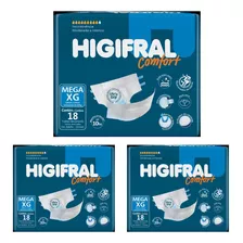 Fralda Geriátrica Higifral Confort Tamanho Xg - Kit 3 Pacts