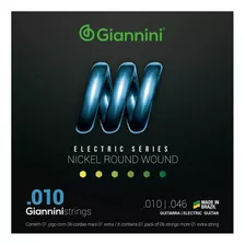 Giannini (brasil), Encordado Guit. Eléctrica 6 Cuerdas .010