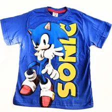 Camiseta Infantil Sonic Mania Moda Para Crianças