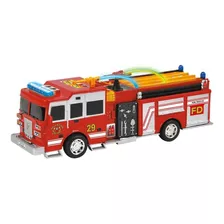 Carro Bombeiro Bate E Volta Resgate Som Luzes 30 Cm Dm Toys