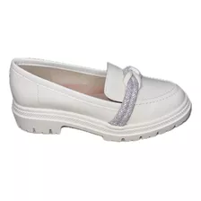 Mocassim Moleca Tira Strass Tratorado Feminino 