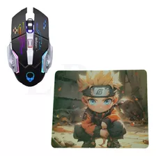 Mouse Exbom Gamer Led Rgb Com Fio E Mouse Pad Para Apoio