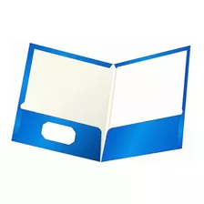 Oxford Showfolio Laminated Twin Pocket Folders, Letter Size,