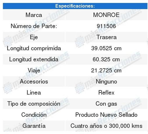 2 Amortiguadores Monroe Chevrolet Suburban 1500 2006 2007 Foto 2