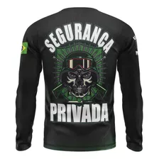 Camiseta Manga Longa Segurança Privada Com Proteção Uv50+