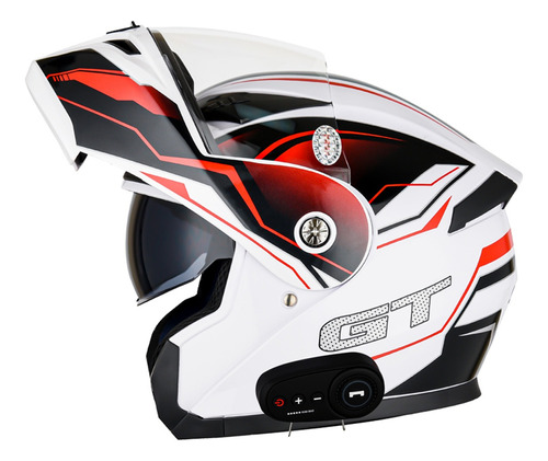 Casco Abatibles Certificado Para Motocicleta Con Bluetooth Foto 10