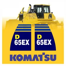 Kit Adesivos Compatível Trator Esteira Komatsu D65ex