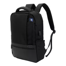 Mochila Zom 606 Bk Notebook 15,6 Impermeable Usb 10kg Black 