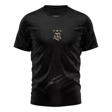 Camiseta Futbol Kapho Argentina Black 3 Estrellas Adultos