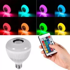 Lâmpada Bluetooth Musical Caixa De Som Led Controle Cor Da Luz Rgb