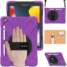 Funda New iPad Braecn 10.2 9a/8a/7agen C/portalápices/purple