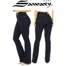 Calça Jeans Sawary Flare Com Lycra Cintura Alta Perfeita