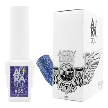 Aura Gel Semipermanente Uñas, Mini Flakes G3l 15ml Acry Love Color #55