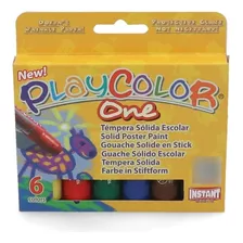 Tempera Solida 6 Colores Playcolor