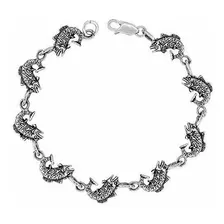 Pulsera De Dije - Pulsera De Plata Esterlina Con Dije De Pez