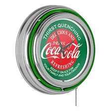 Reloj Neón Coca Cola Rojo Y Verde - Dos Anillos Neón