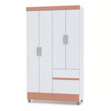 Guarda Roupa De Solteiro Ideal Plus Branco Camarim Flex Cor Branco / Camarim Flex