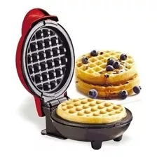 Máquina De Fazer Waffle Grill Panqueca Elétrica Prática Cor Vermelho
