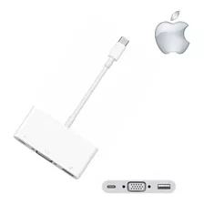 Cable Adaptador Multipuerto Mac Apple A1620 Usb-c A Vga + Us