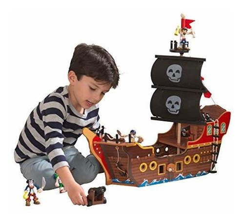 Kidkraft Aventura Con Destino Barco Pirata De Madera