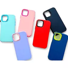 Funda Colors 3 En 1 Uso Rudo Compatible Con iPhone Y Samsung